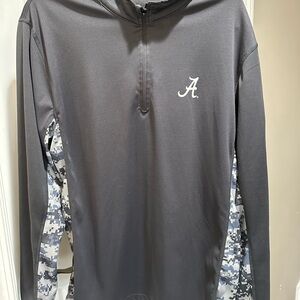 Gray Quarter-Zip Pullover with ALABAMA Logo